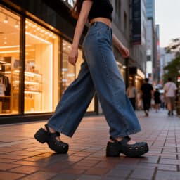 SHAJI Women Closed Toe EVA Platform Mules, Fashion Chunky High Heel Non Slip Sandals, Beach Outdoor Thick Sole Footwear