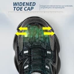 Anti Puncture Work Shoes, Steel Toe Anti Smashing Safety Shoes, Multifunctional Sports Shoes Mining Boots Men's Shoes