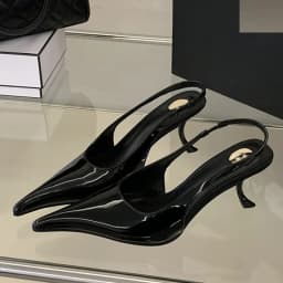 Aneikeh Retro Fashion Sexy Designer Patent Leather Pointed Toe High Heels Pumps Women Shallow Elegant Wedding Party Shoes