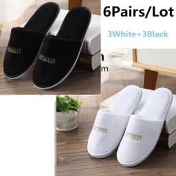 6 Pairs/Lot Winter Slippers Men Women Kids Disposable Hotel Slippers Home Slides Travel Sandals Hospitality Guest Footwear Shoes