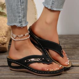 Summer Womens Orthopedic Sandals Orthopedic Flip-Flops With Arch Support Thick Sole Slippers Non-Slip For Daily Wear Beach