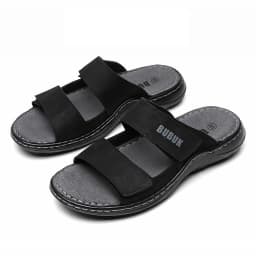 First-Layer Cowhide New Men's Casual Slippers Non-Slip Summer Beach Sandals Suitable for Outdoor Leisure Sports Beach