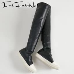 Stretch Over The Knee Boots Women Thick Bottom Platform Height Increasing Designer Long Boots Large Size All Match Botas Casual