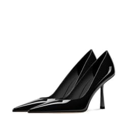 Temperament Fashion Pointed High Heels Sexy New Patent Leather Shallow Mouth Black Single Shoes Fashion High Heels Women's Shoes