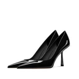 Temperament Fashion Pointed High Heels Sexy New Patent Leather Shallow Mouth Black Single Shoes Fashion High Heels Women's Shoes