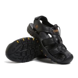 2026 New Men's Sandals Handmade Thick Bottom Rubber Breathable Casual Slip-On Beach Shoes Leather Upgraded Version