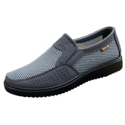 Summer Men Breathable Mesh Slip On Shoes Non Slip Lightweight Casual Walking Cloth Shoes For Father