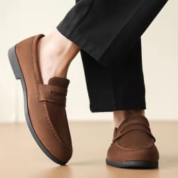 Men's Fashion Casual Suede Genuine Leather Slip-On Driving Loafers Comfortable Lightweight Moccasins for Party And Wedding Flat