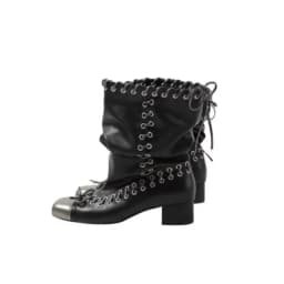 Square Toe Lace-Up Bow Pleated Fashion Boots Vintage Big Barrel Girl Block Heel Booties Stack Mid-Barrel Boots Women