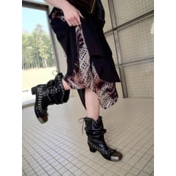 Square Toe Lace-Up Bow Pleated Fashion Boots Vintage Big Barrel Girl Block Heel Booties Stack Mid-Barrel Boots Women