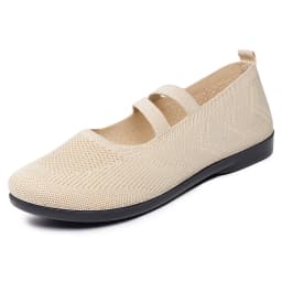 Women's Breathable Knit Sneakers Casual Ballet Flats Mary Janes Lightweight MeshFemale Dress Flats Shoes Footwear Summer