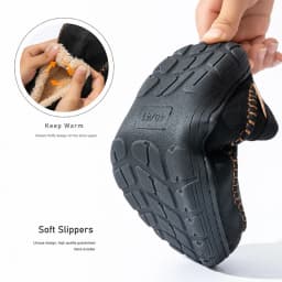 Winter Men's Suede Slippers TPR Sole anti Slip Warm and Comfortable Memory Cotton Living Room Casual Shoes