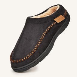 Winter Men's Suede Slippers TPR Sole anti Slip Warm and Comfortable Memory Cotton Living Room Casual Shoes