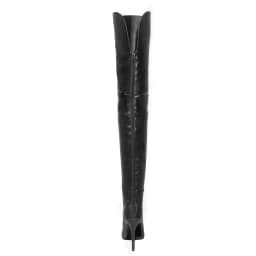 2026 High Heels Red Women Over The Knee Boots With Back Zip Pointed Toe Big Size 46 Stiletto Thigh High Boots Lady Shoes