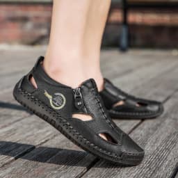 Men's Breathable Outdoor Sandals Black/Brown/Blue/White - Multiple Colors Available Summer Beach Vacation Sandals Large Size Men