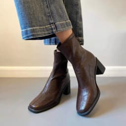 Autumn Vintage Elastic Slim Women Ankle Boots Fashion Soft Leather Shoes Ladies Elegant Thick Heel Mordern Short Booties