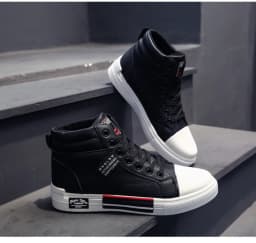 2025 New Breathable Soft Sole Men's Casual Sports Shoes Korean Fashion Student Jogging Shoes Youth Board Shoes