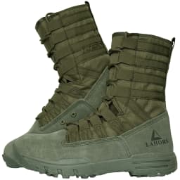 LAHORS® Lightweight Slip On Leather Tactical Combat Boot Men Outdoor Hiking Desert Army Shoe Breathable Male Ankle Boot Man made