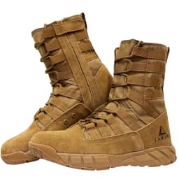 LAHORS® Lightweight Slip On Leather Tactical Combat Boot Men Outdoor Hiking Desert Army Shoe Breathable Male Ankle Boot Man made