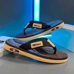 Men's Non-Slip Flip Flops Breathable Woven Strap Thong Sandals Casual Beach Slippers Comfortable Wear-Resistant Soft Sole
