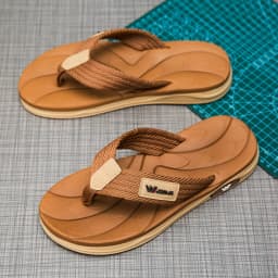 Men's Non-Slip Flip Flops Breathable Woven Strap Thong Sandals Casual Beach Slippers Comfortable Wear-Resistant Soft Sole