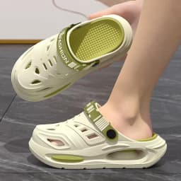 Arch Support, Anti Slip, Soft Sole, Wear-Resistant Cool Slippers for Wearing, Thick Sole Breathable Odor Proof Summer Hole Shoes