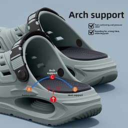 Arch Support, Anti Slip, Soft Sole, Wear-Resistant Cool Slippers for Wearing, Thick Sole Breathable Odor Proof Summer Hole Shoes