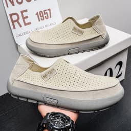 Summer Breathable Sandals Soft and Comfortable Casual Cave Shoes Outdoor Fashion Thick Bottom High Quality Leather Men's Shoes