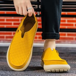 Summer Breathable Sandals Soft and Comfortable Casual Cave Shoes Outdoor Fashion Thick Bottom High Quality Leather Men's Shoes