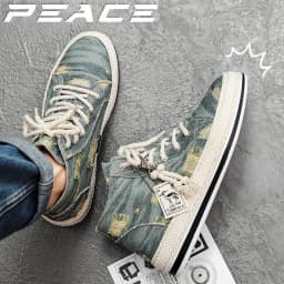 Men's Lightweight High-Top Canvas Sneakers Outdoor Casual Sports Shoes for Men