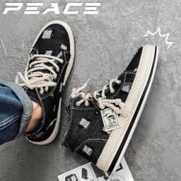 Men's Lightweight High-Top Canvas Sneakers Outdoor Casual Sports Shoes for Men