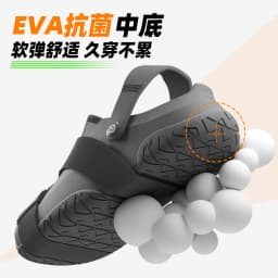 Men's 2026 Summer EVA Thick Sole Clogs Breathable Non-slip Quiet Soft Ergonomic 1/3 Forefoot Bending Toe-up Outdoor Sandals