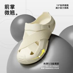 Men's 2026 Summer EVA Thick Sole Clogs Breathable Non-slip Quiet Soft Ergonomic 1/3 Forefoot Bending Toe-up Outdoor Sandals