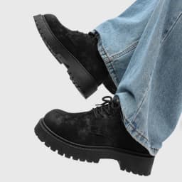 English-style Retro Platform High-top Derby Shoes for Men, Adding Height with American-style Workwear Leather Shoes