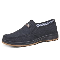 Men Canvas Slip On Shoes Breathable Non Slip Casual Walking Elderly Father Cloth Footwear