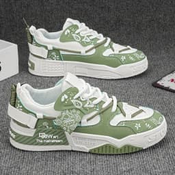 1 Pair of Men's Casual Sneakers, Stylish and Comfortable, Suitable for All Seasons, Geometric Design, Ideal for Outdoor Walking,