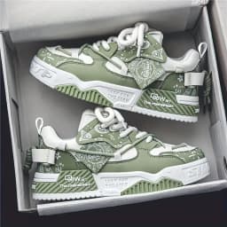1 Pair of Men's Casual Sneakers, Stylish and Comfortable, Suitable for All Seasons, Geometric Design, Ideal for Outdoor Walking,