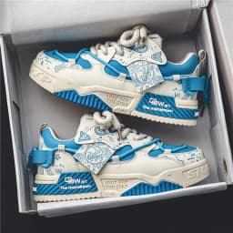 1 Pair of Men's Casual Sneakers, Stylish and Comfortable, Suitable for All Seasons, Geometric Design, Ideal for Outdoor Walking,
