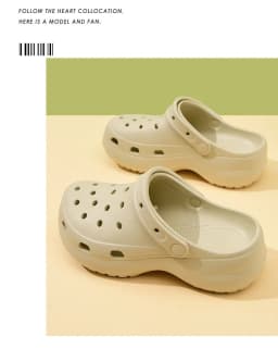 thick-soled EVA cloud hole shoes women's summer non-slip fashion sandals soft-soled beach shoes outdoor slippers women