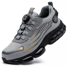 New Rotating Button Safety Shoes Men Anti-smash Anti-puncture Work Shoes Fashion Men Sport Shoes Men Security Mining Boots