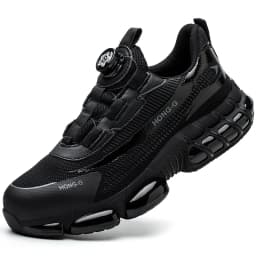 New Rotating Button Safety Shoes Men Anti-smash Anti-puncture Work Shoes Fashion Men Sport Shoes Men Security Mining Boots
