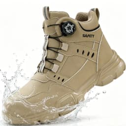 Halloween Men's Steel Toe Work Boots Water-Resistant Anti-Impact Puncture-Proof Tactical Hiking Boots for Industrial Outdoor Use