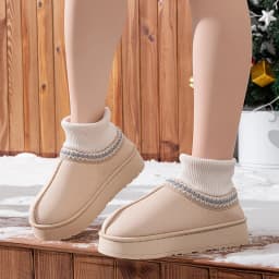 Winter Plush Ankle Boots Female Casual Women's Slippers Home Fluffy Luxury Designer Woman Shoes Indoor Fuzzy Fur Snow Booties