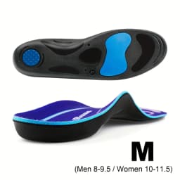 RooRuns Orthotic Insoles, Plantar Fasciitis Relief, Arch Support Insoles for Women & Men, Flat Feet Shoe Inserts for Sports