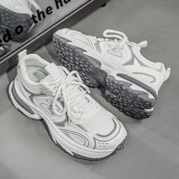 Men Gradient Silver Chunky Sneakers Mesh Breathable Platform Shoes Non Slip Thick Sole Casual Walking Footwear 2 Colors