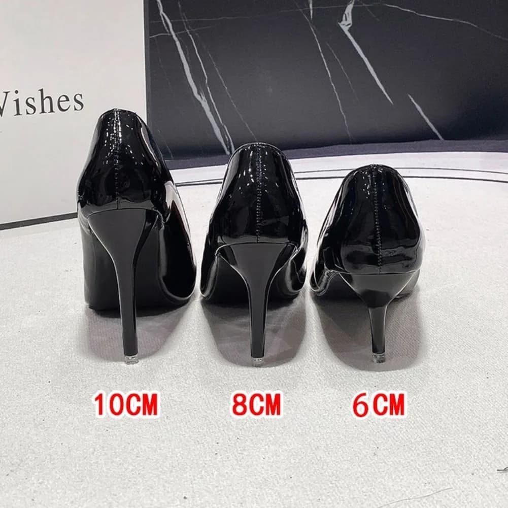 2026 New Sexy Black Sole Thin 6cm 8cm 10cm Heel High Heels Classic Style Black Office Work Shoes Light Lady Pumps Plus Size 43