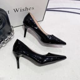 2026 New Sexy Black Sole Thin 6cm 8cm 10cm Heel High Heels Classic Style Black Office Work Shoes Light Lady Pumps Plus Size 43