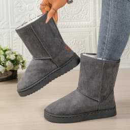 Mid Calf Snow Boots Women Waterproof Warm Platform Boots Large Size Winter Slip On Flat Casual Woman Booties 2026 New Fashion