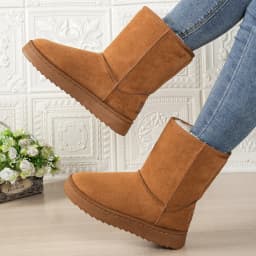 Mid Calf Snow Boots Women Waterproof Warm Platform Boots Large Size Winter Slip On Flat Casual Woman Booties 2026 New Fashion