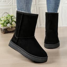 Mid Calf Snow Boots Women Waterproof Warm Platform Boots Large Size Winter Slip On Flat Casual Woman Booties 2026 New Fashion